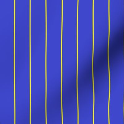 Yellow Pinstripe on Blue