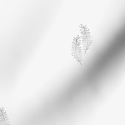 simple leaves - white