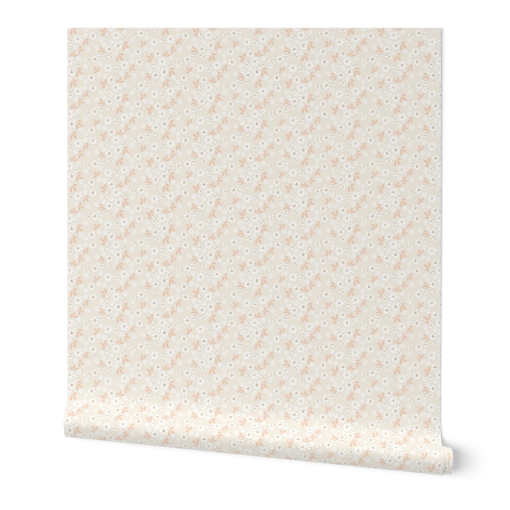 Light Beige Sweet Floral