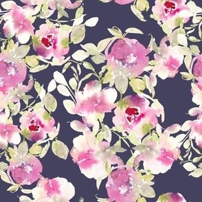 Persephone Rose Floral Navy