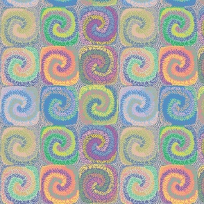 Granny spiral - dark blue bg