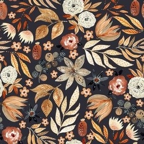 Autumn Watercolor Floral Pattern 2
