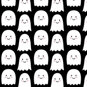 cute ghosts on black