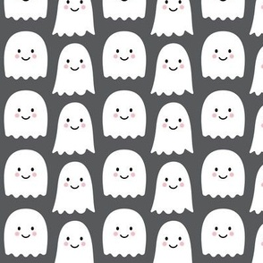 cute ghosts on dark grey