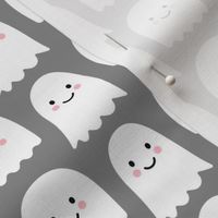 cute ghosts on grey