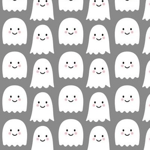 cute ghosts on grey