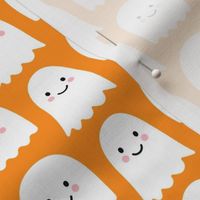 cute ghosts on orange