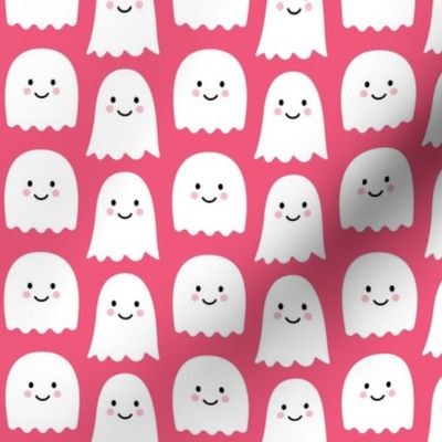 cute ghosts on pink