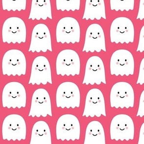 cute ghosts on pink