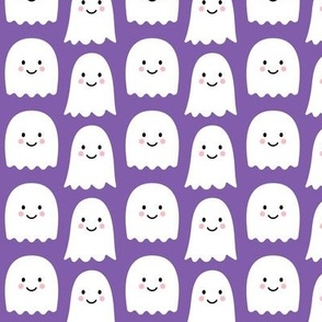 cute ghosts on purple