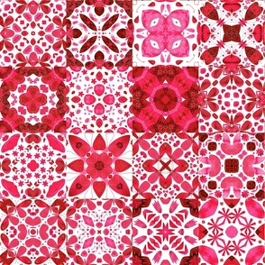 Pink Geometric Watercolor Tiles Jumbo