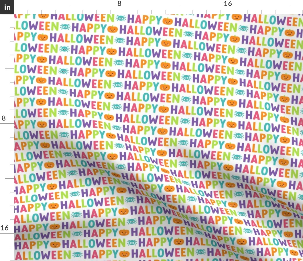 happy halloween on white