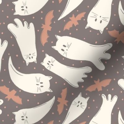 Boo Cats and Bats | Pink and Grey