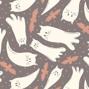 Boo Cats and Bats | Pink and Grey