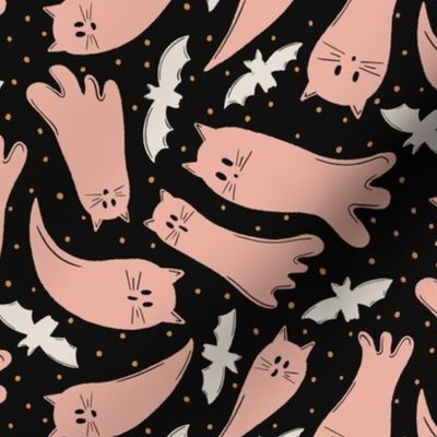 Boo Cats and Bats | Pink and Black