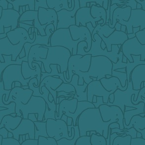 Elephant Pattern - Spoonflower blue