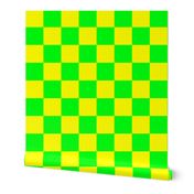 6 inch Bright Lemon and Lime Checkerboard