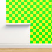 6 inch Bright Lemon and Lime Checkerboard