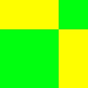 Jumbo 12 inch Bright Lemon and Lime Checkerboard