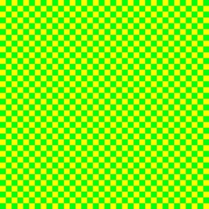 1/2 inch Bright Lemon and Lime Checkerboard