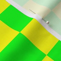 2 inch Bright Lemon and Lime Checkerboard