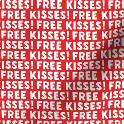 Free Kisses! - red - dog Valentine's day love - LAD22