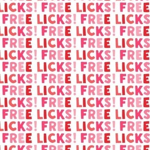 Free Licks! - multi red  - dog Valentine's day love - LAD22