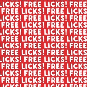 Free Licks! - Dog Valentine - Red - LAD22