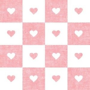 Valentine's Check - Pink with heart - LAD22