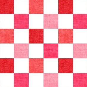 (small scale) Valentine's Checks - Multi Red & Pink - LAD22