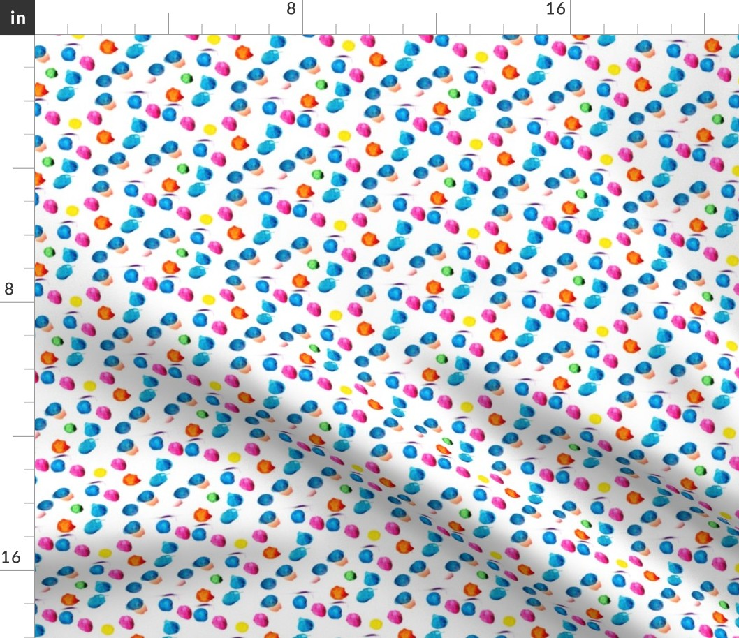 Hand Painted Colorful Polka Dots