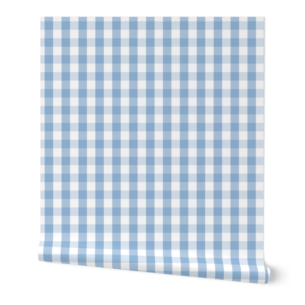 1 inch Airy Blue Gingham Check