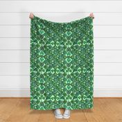 Irish Granny Square Quilt (Light Green large scale) 