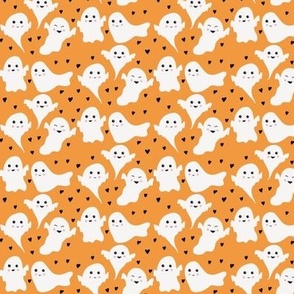 Kawaii Ghost in Orange Small Scale