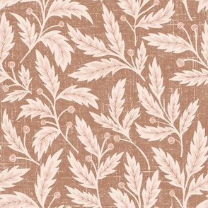 Winter leaves - rosy brown
