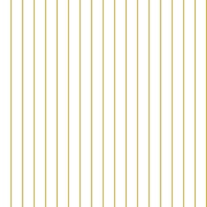 Gold Pinstripe on White