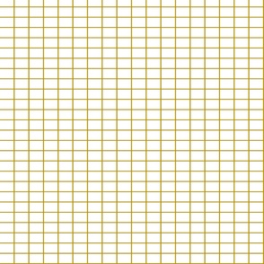 Gold Windowpane on White