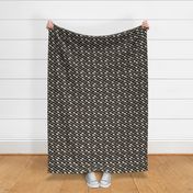 Catstooth- Houndstooth with Cats Mini- Brown Black and White Geometric Cats- Cute Cat Fabric- Classic Modern Wallpaper- Extra Large Pied de Poule- Khaki- Ecru- Tan- Neutral
