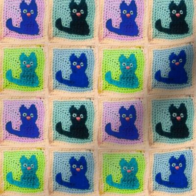 Wonky kitty granny squares 