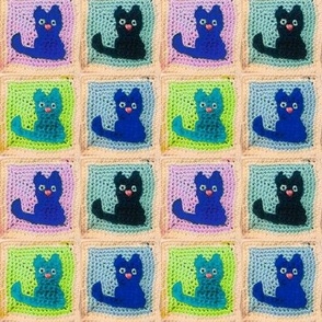 Wonky kitty granny squares 