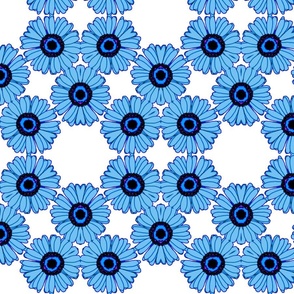 Flowers in blue