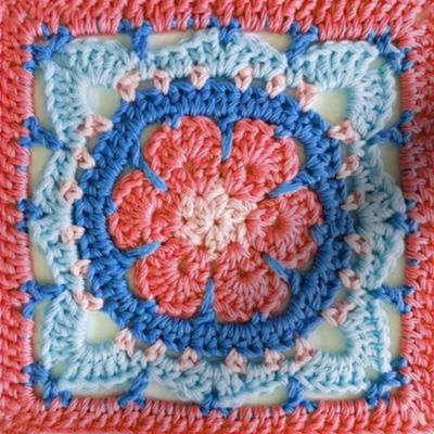 Handmade Crochet Granny Square Medium