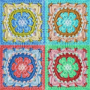 Handmade Crochet Granny Square Medium