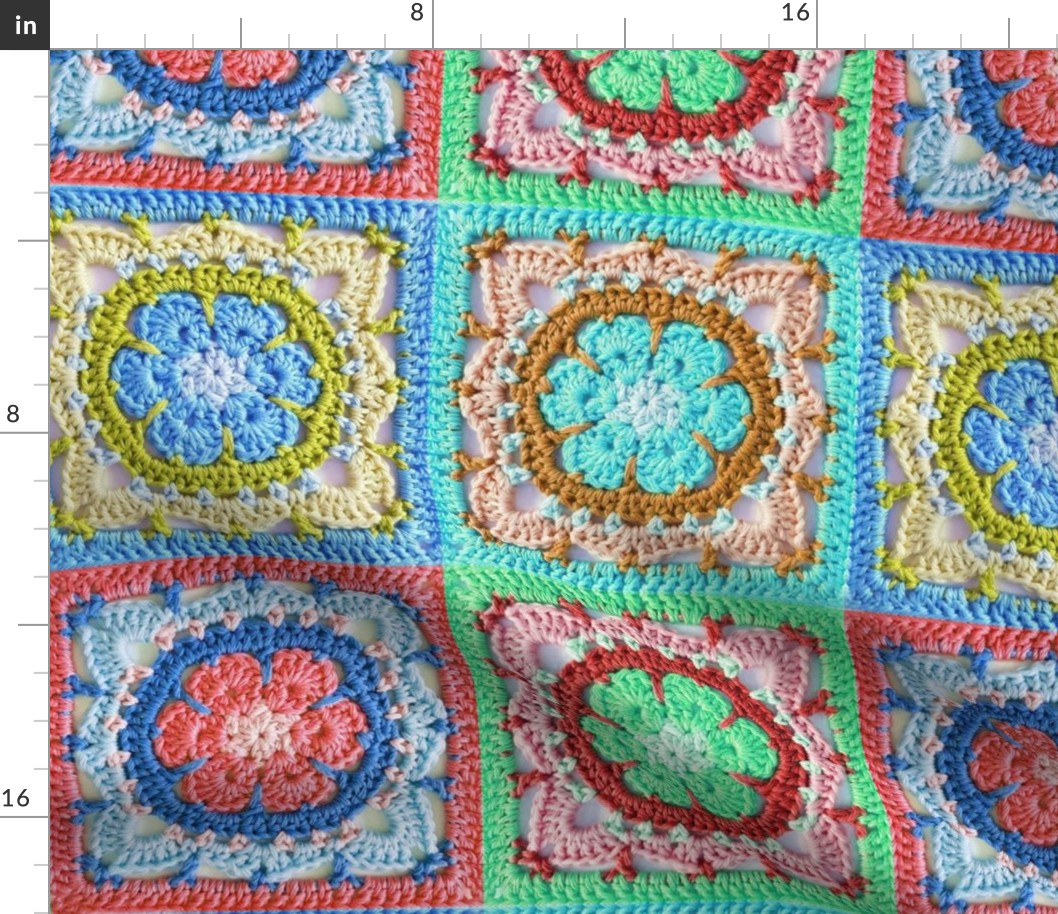 Handmade Crochet Granny Square Medium