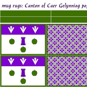mug rugs: Canton of Caer Gelynniog (SCA)