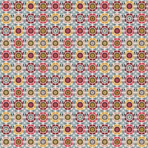 Floral Harmony- Granny Square Crochet- Autumn Colors- Small Scale