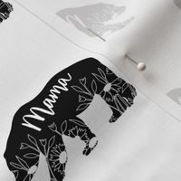 Mama script in floral bear