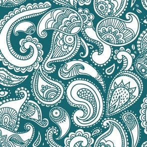 Paisley Please - solid-turquoise