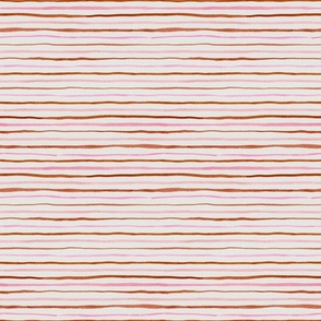 Watercolour Pinstripes - Pink and Brown