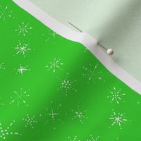Snowflakes on Green